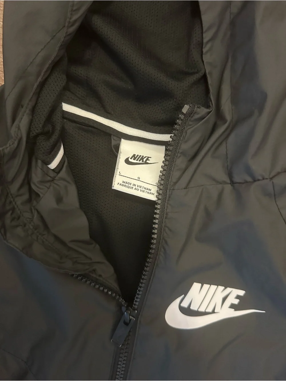 Nike Black Hooded Kid’s Windbreaker Jacket